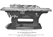 J.A. Fay and Egan Co. Model 316 'Lightning' Jointer